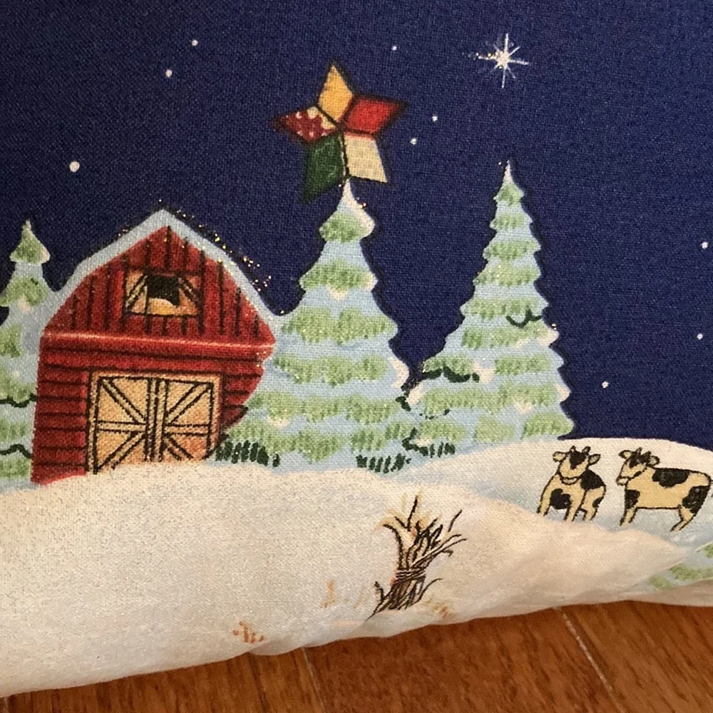 Hand Crafted Flying Angel Snowmen Pillows (2)